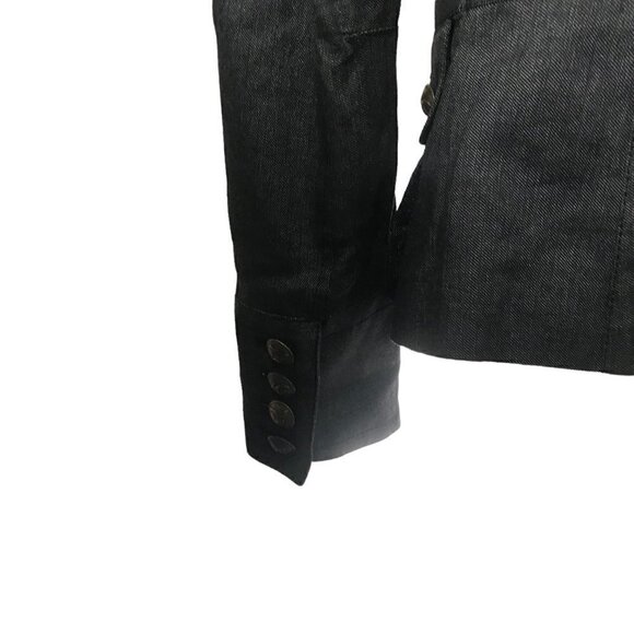 Alba Conde Women's Gray Lined Long Sleeve Tailored Short Blazer Jacket Size 38 - Picture 7 of 16